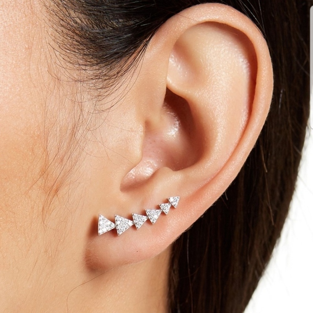 💐Sterling Silver Arrow Ear Climber Earrings